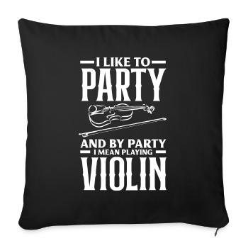 Violin Violin Violinist Violin Player - Sofa pillowcase 17,3'' x 17,3'' (45 x 45 cm) - black - Front