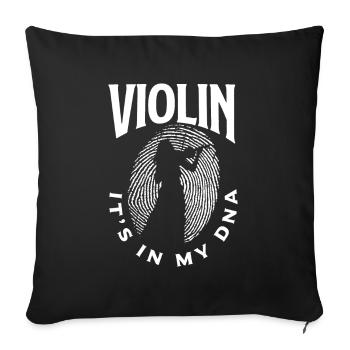Violin Violin Violinist Violin Player - Sofa pillowcase 17,3'' x 17,3'' (45 x 45 cm) - black - Front