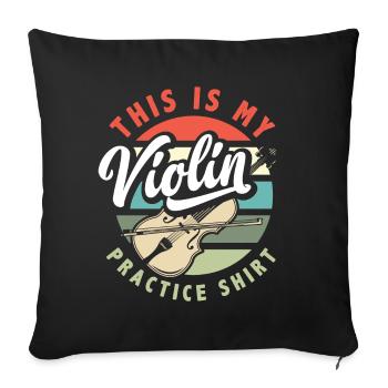 Violin Violin Violinist Violin Player - Sofa pillowcase 17,3'' x 17,3'' (45 x 45 cm) - black - Front