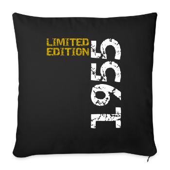 1955 Limited Edition Birthday Gift Wife Husband - Sofa pillowcase 17,3'' x 17,3'' (45 x 45 cm) - black - Front