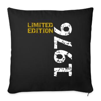 1976 Limited Edition Birthday Gift Wife Husband - Sofa pillowcase 17,3'' x 17,3'' (45 x 45 cm) - black - Front
