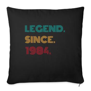 Légende depuis 1984 Vinatge 1984 Cadeau d’anniversaire - Housse de coussin décorative 45 x 45 cm - noir - Devant