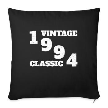 1994 Vintage Classique Cadeau d’Anniversaire - Housse de coussin décorative 45 x 45 cm - noir - Devant