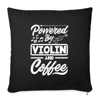 Violon Violon Violoniste Joueur de violon - Housse de coussin décorative 45 x 45 cm - noir - Devant
