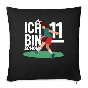 11th Birthday 11 Years Soccer Soccer Player - Sofa pillowcase 17,3'' x 17,3'' (45 x 45 cm) - black - Front