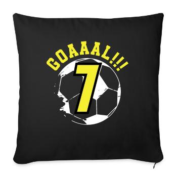 7th Birthday 7 Years Soccer Soccer Player - Sofa pillowcase 17,3'' x 17,3'' (45 x 45 cm) - black - Front