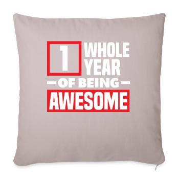 1st Birthday Children's Birthday Party - Sofa pillowcase 17,3'' x 17,3'' (45 x 45 cm) - light taupe - Front