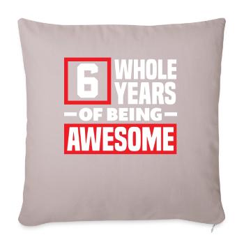 6th Birthday Children's Birthday Party - Sofa pillowcase 17,3'' x 17,3'' (45 x 45 cm) - light taupe - Front