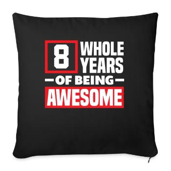 8th Birthday Children's Birthday Party - Sofa pillowcase 17,3'' x 17,3'' (45 x 45 cm) - black - Front