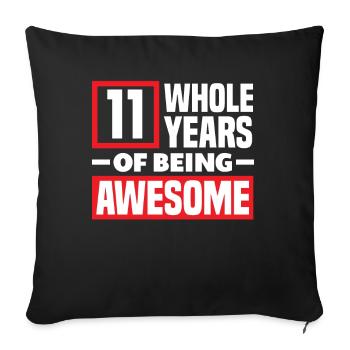11th Birthday Children's Birthday Party - Sofa pillowcase 17,3'' x 17,3'' (45 x 45 cm) - black - Front