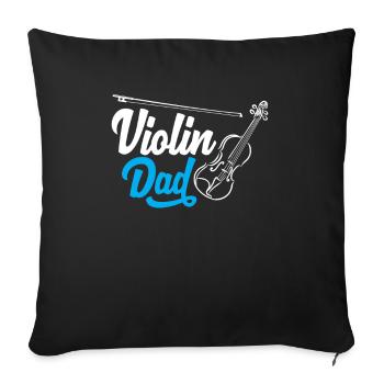 Violin Violin Violinist Violin Player - Sofa pillowcase 17,3'' x 17,3'' (45 x 45 cm) - black - Front