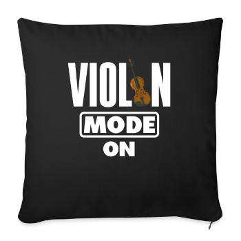 Violon Violon Violoniste Joueur de violon - Housse de coussin décorative 45 x 45 cm - noir - Devant