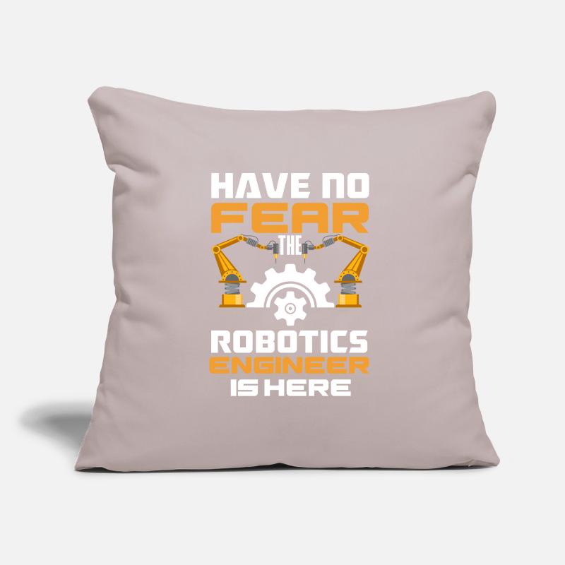Programmeur de robots robotiques Housse de coussin décorative 45 x 45 cm