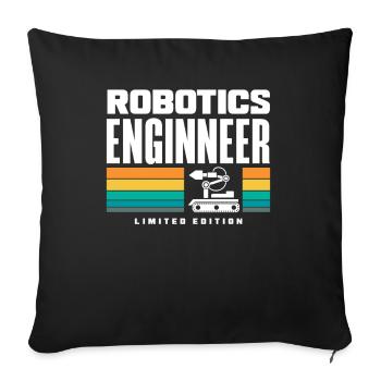 Programmeur de robots robotiques - Housse de coussin décorative 45 x 45 cm - noir - Devant