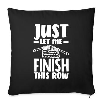 Drôle de tricot à l’aiguille à tricoter cadeau - Housse de coussin décorative 45 x 45 cm - noir - Devant