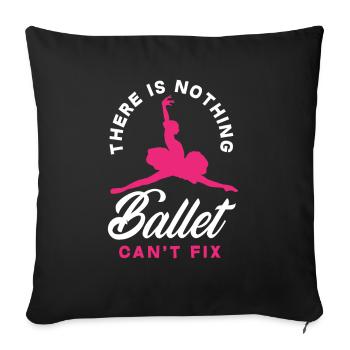 Süßes Ballerina Ballettänzerin Geschenk - Sofakissenbezug 45 x 45 cm - Schwarz - Vorne
