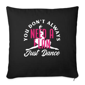 Cute Ballerina Ballet Dancer Gift - Sofa pillowcase 17,3'' x 17,3'' (45 x 45 cm) - black - Front
