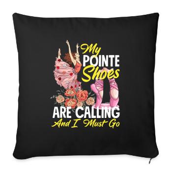 Cute Ballerina Ballet Dancer Gift - Sofa pillowcase 17,3'' x 17,3'' (45 x 45 cm) - black - Front
