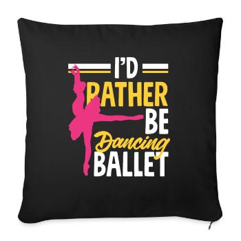 Cute Ballerina Ballet Dancer Gift - Sofa pillowcase 17,3'' x 17,3'' (45 x 45 cm) - black - Front