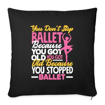 Cute Ballerina Ballet Dancer Gift - Sofa pillowcase 17,3'' x 17,3'' (45 x 45 cm) - black - Front