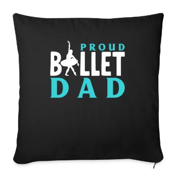 Süßes Ballerina Ballettänzerin Geschenk - Sofakissenbezug 45 x 45 cm - Schwarz - Vorne