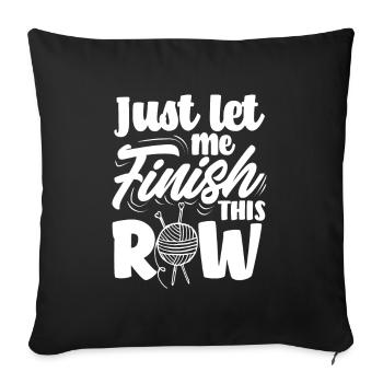 Funny Knitting Knitting Needle Gift - Sofa pillowcase 17,3'' x 17,3'' (45 x 45 cm) - black - Front