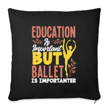 Cute Ballerina Ballet Dancer Gift - Sofa pillowcase 17,3'' x 17,3'' (45 x 45 cm) - black - Front