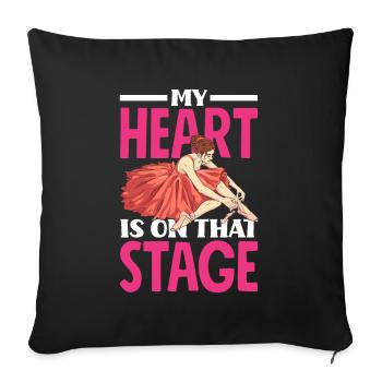 Cute Ballerina Ballet Dancer Gift - Sofa pillowcase 17,3'' x 17,3'' (45 x 45 cm) - black - Front