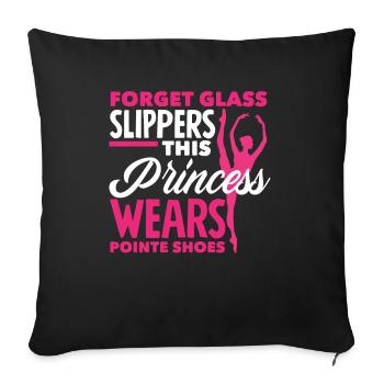 Cute Ballerina Ballet Dancer Gift - Sofa pillowcase 17,3'' x 17,3'' (45 x 45 cm) - black - Front