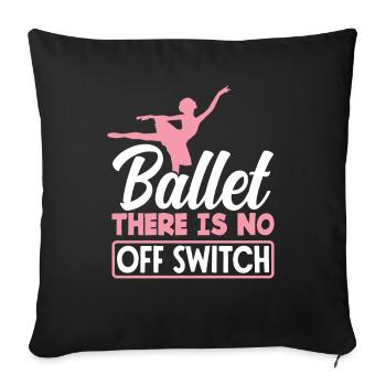 Süßes Ballerina Ballettänzerin Geschenk - Sofakissenbezug 45 x 45 cm - Schwarz - Vorne