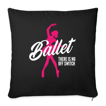 Cute Ballerina Ballet Dancer Gift - Sofa pillowcase 17,3'' x 17,3'' (45 x 45 cm) - black - Front