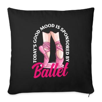 Cute Ballerina Ballet Dancer Gift - Sofa pillowcase 17,3'' x 17,3'' (45 x 45 cm) - black - Front