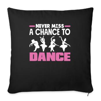 Süßes Ballerina Ballettänzerin Geschenk - Sofakissenbezug 45 x 45 cm - Schwarz - Vorne