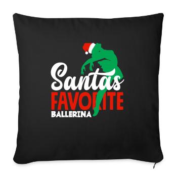 Cute Ballerina Ballet Dancer Gift - Sofa pillowcase 17,3'' x 17,3'' (45 x 45 cm) - black - Front