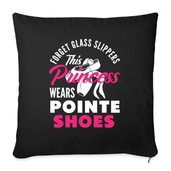 Cute Ballerina Ballet Dancer Gift - Sofa pillowcase 17,3'' x 17,3'' (45 x 45 cm) - black - Front