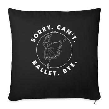 Cute Ballerina Ballet Dancer Gift - Sofa pillowcase 17,3'' x 17,3'' (45 x 45 cm) - black - Front