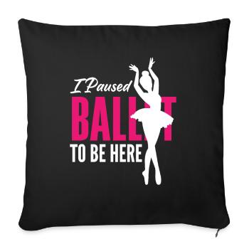 Cute Ballerina Ballet Dancer Gift - Sofa pillowcase 17,3'' x 17,3'' (45 x 45 cm) - black - Front