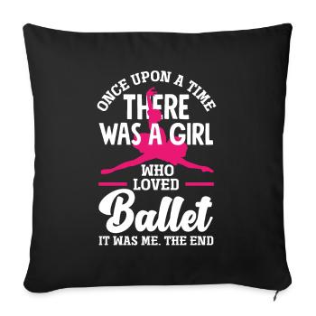Cute Ballerina Ballet Dancer Gift - Sofa pillowcase 17,3'' x 17,3'' (45 x 45 cm) - black - Front