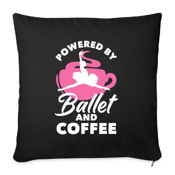 Cute Ballerina Ballet Dancer Gift - Sofa pillowcase 17,3'' x 17,3'' (45 x 45 cm) - black - Front
