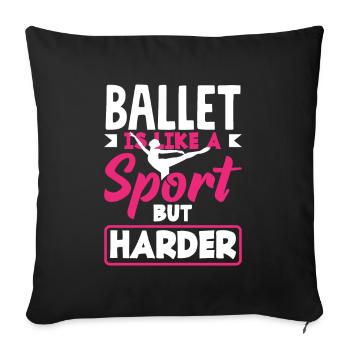 Cute Ballerina Ballet Dancer Gift - Sofa pillowcase 17,3'' x 17,3'' (45 x 45 cm) - black - Front