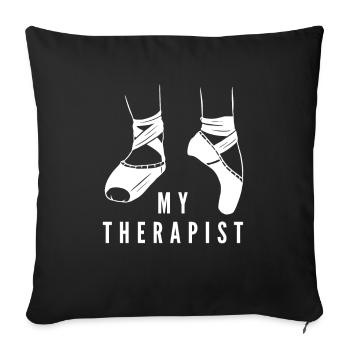 Süßes Ballerina Ballettänzerin Geschenk - Sofakissenbezug 45 x 45 cm - Schwarz - Vorne