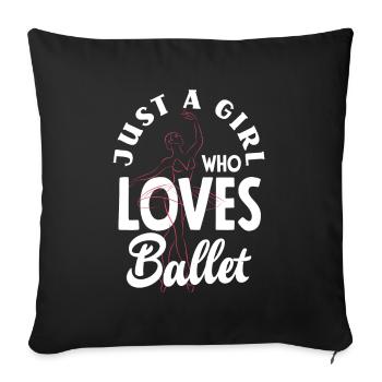 Cute Ballerina Ballet Dancer Gift - Sofa pillowcase 17,3'' x 17,3'' (45 x 45 cm) - black - Front