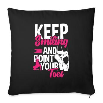 Cute Ballerina Ballet Dancer Gift - Sofa pillowcase 17,3'' x 17,3'' (45 x 45 cm) - black - Front