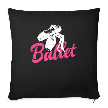 Cute Ballerina Ballet Dancer Gift - Sofa pillowcase 17,3'' x 17,3'' (45 x 45 cm) - black - Front