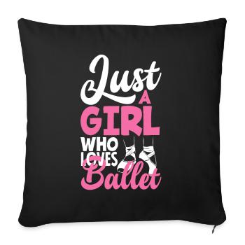 Cute Ballerina Ballet Dancer Gift - Sofa pillowcase 17,3'' x 17,3'' (45 x 45 cm) - black - Front