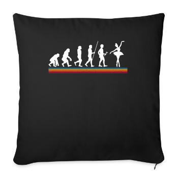 Cute Ballerina Ballet Dancer Gift - Sofa pillowcase 17,3'' x 17,3'' (45 x 45 cm) - black - Front