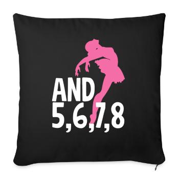 Süßes Ballerina Ballettänzerin Geschenk - Sofakissenbezug 45 x 45 cm - Schwarz - Vorne