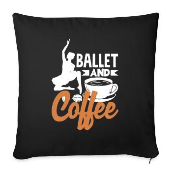 Süßes Ballerina Ballettänzerin Geschenk - Sofakissenbezug 45 x 45 cm - Schwarz - Vorne