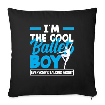 Cute Ballerina Ballet Dancer Gift - Sofa pillowcase 17,3'' x 17,3'' (45 x 45 cm) - black - Front