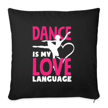 Cute Ballerina Ballet Dancer Gift - Sofa pillowcase 17,3'' x 17,3'' (45 x 45 cm) - black - Front